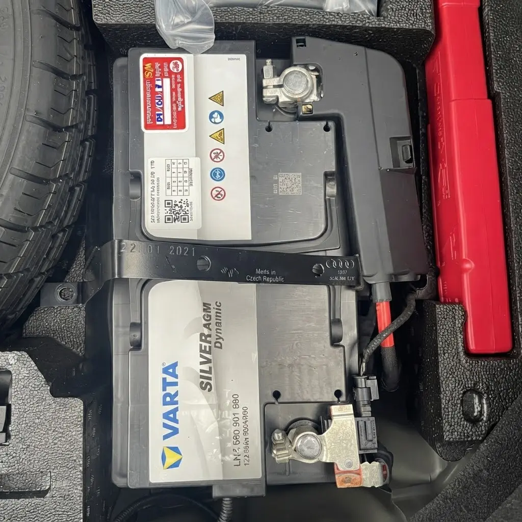 แบตเตอรี่ VARTA Silver AGM Dynamic ที่ทีมช่าง JP Battery ติดตั้งในรถ Audi